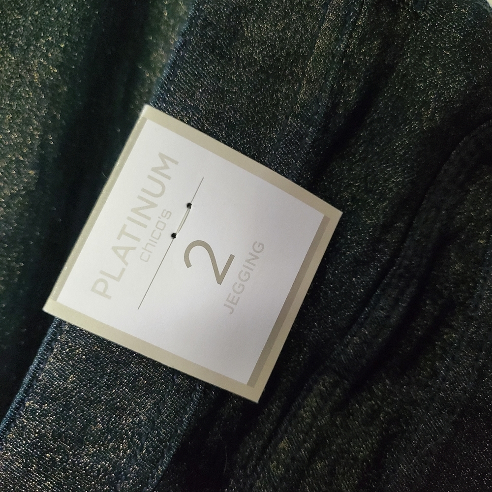 Chicos Platinum Shimmer Jeggings - Picture 3 of 8